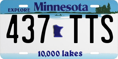 MN license plate 437TTS