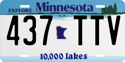 MN license plate 437TTV