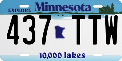 MN license plate 437TTW
