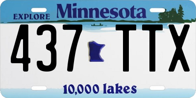 MN license plate 437TTX