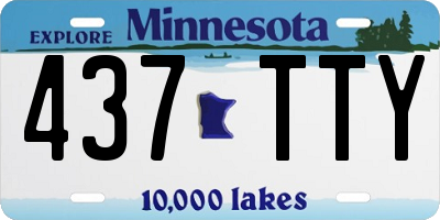 MN license plate 437TTY