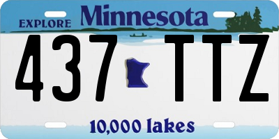 MN license plate 437TTZ