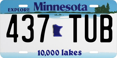 MN license plate 437TUB