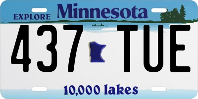 MN license plate 437TUE