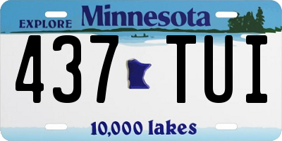 MN license plate 437TUI