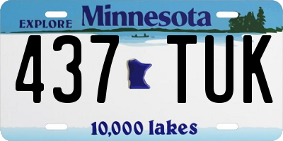 MN license plate 437TUK
