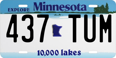MN license plate 437TUM