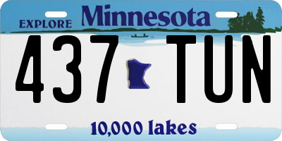 MN license plate 437TUN
