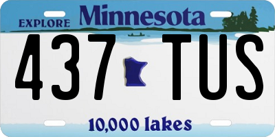 MN license plate 437TUS