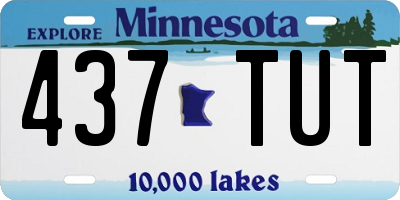 MN license plate 437TUT