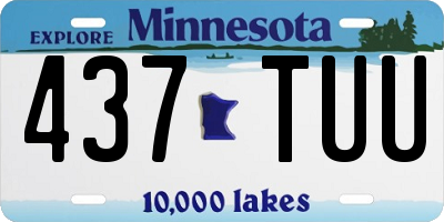MN license plate 437TUU
