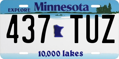 MN license plate 437TUZ