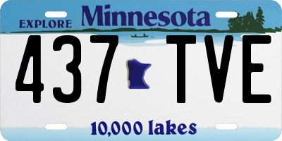 MN license plate 437TVE