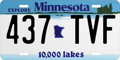 MN license plate 437TVF