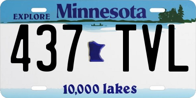 MN license plate 437TVL