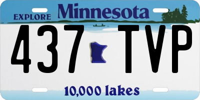 MN license plate 437TVP