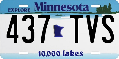 MN license plate 437TVS