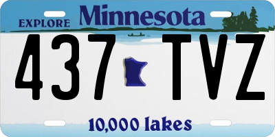MN license plate 437TVZ
