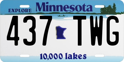 MN license plate 437TWG