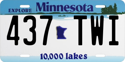 MN license plate 437TWI