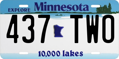 MN license plate 437TWO