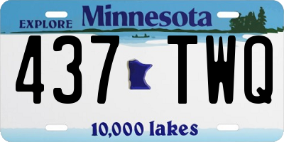 MN license plate 437TWQ