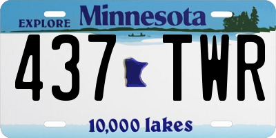 MN license plate 437TWR