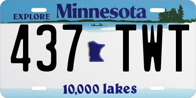 MN license plate 437TWT
