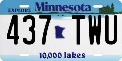 MN license plate 437TWU
