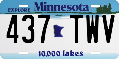 MN license plate 437TWV