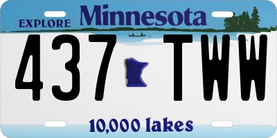 MN license plate 437TWW