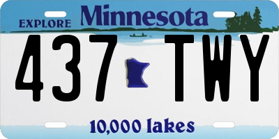MN license plate 437TWY