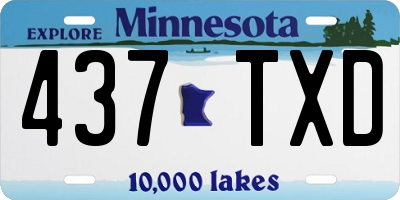 MN license plate 437TXD