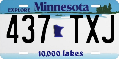 MN license plate 437TXJ
