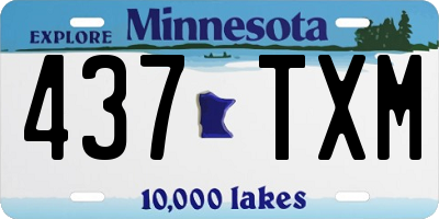 MN license plate 437TXM