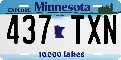 MN license plate 437TXN