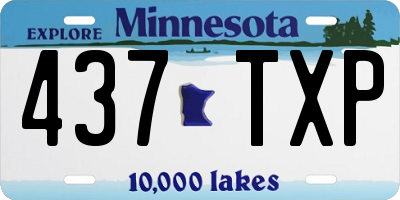 MN license plate 437TXP