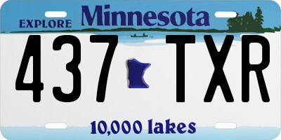 MN license plate 437TXR