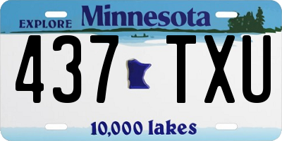 MN license plate 437TXU