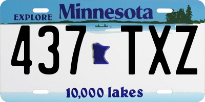 MN license plate 437TXZ