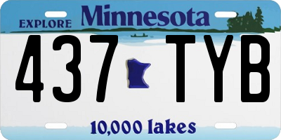 MN license plate 437TYB