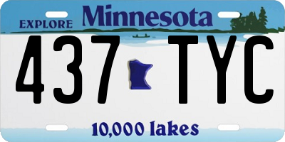 MN license plate 437TYC