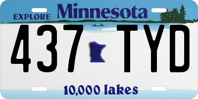 MN license plate 437TYD