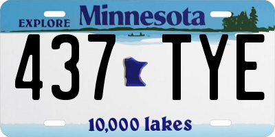 MN license plate 437TYE