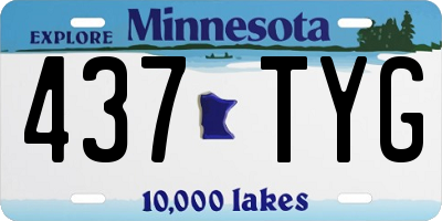 MN license plate 437TYG