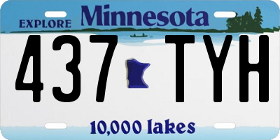MN license plate 437TYH