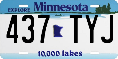 MN license plate 437TYJ
