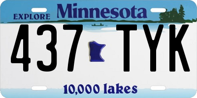 MN license plate 437TYK