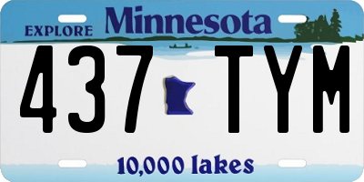 MN license plate 437TYM