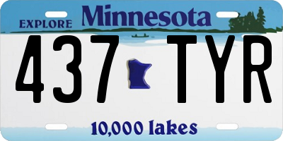 MN license plate 437TYR